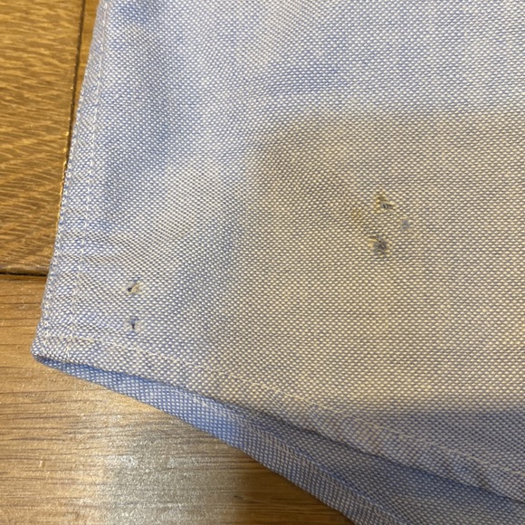 Vintage Polo Ralph Lauren Mens Cotton Blue Chambray Button Down size M - Picture 7 of 12